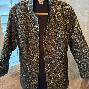 Grace Chuang Black and Gold Brocade Jacket